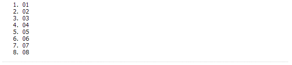 Ordered list